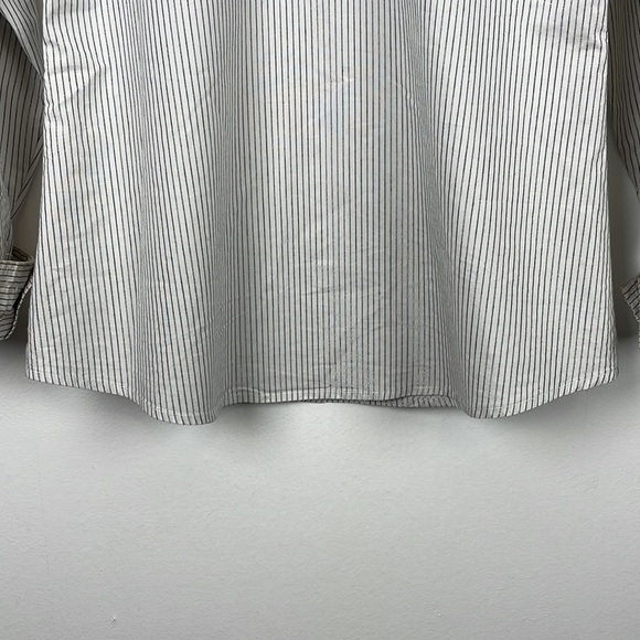 ROAR button down shirt women size L long sleeve striped western cotton 2 pockets - Picture 8 of 11